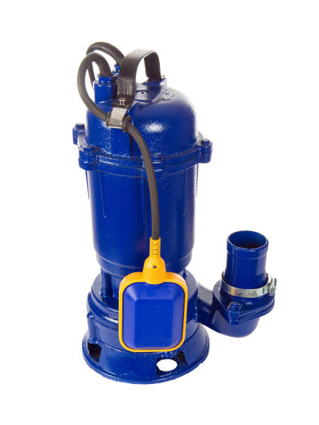 istock Fecal, submersible, drainage pump in blue. 1315683001
