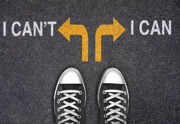 istock Decision at a crossroad - I Can't or I Can 1315691496