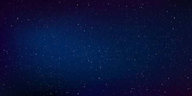 istock Realistic galaxy sky, Starry nights with bright shiny stars, Shining stars in the dark sky. 1315697903