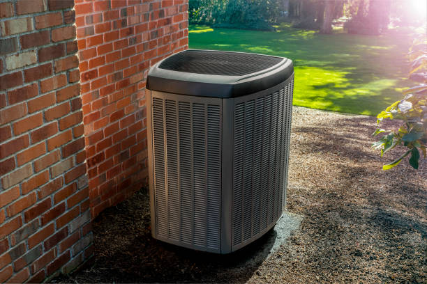 istock Energy efficient heat pump with a sun flare 1315698141