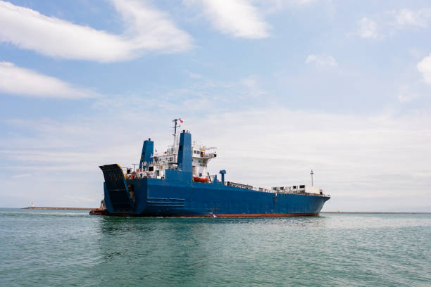 istock Ro-Ro ship approaching to the port. 1315699658