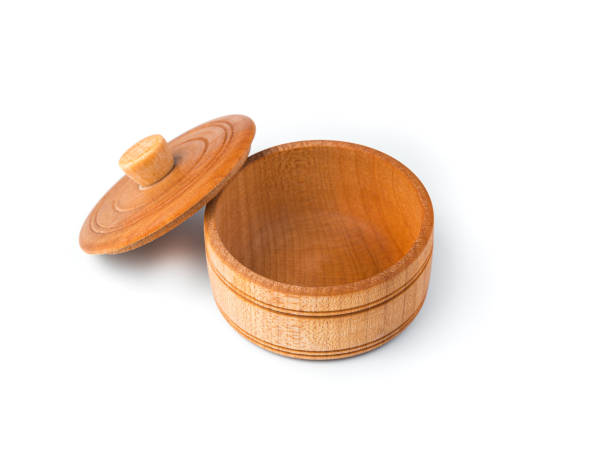 istock An empty wooden salt shaker with a lid on a white background 1315704061