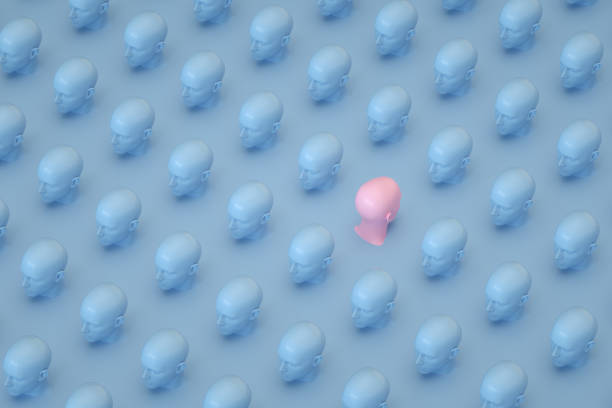 istock Human Heads Background, Standing out from the Crowd Concept 1315712183
