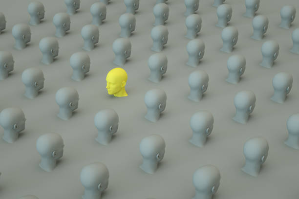 istock Human Heads Background, Standing out from the Crowd Concept 1315712876