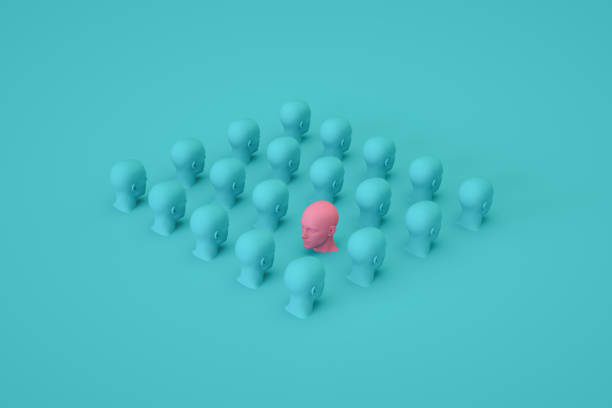 istock Human Heads Background, Standing out from the Crowd Concept 1315712898