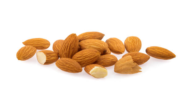 istock Almond nuts isolated on white background 1315715583