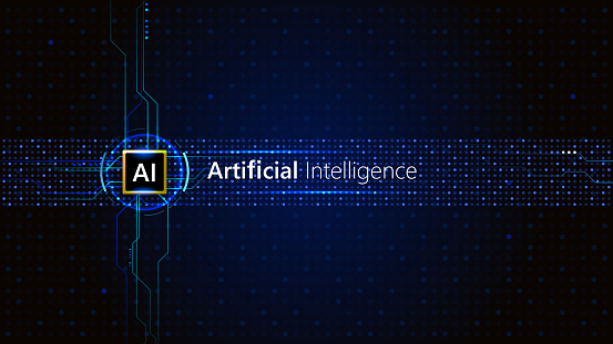 Artificial Intelligence, Technology background, Abstract background, Futuristic concept