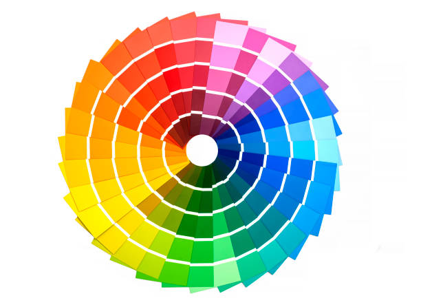 istock Color card palette, samples for colour definition. Guide of paint samples, colored catalog. Photo close up. 1315719644
