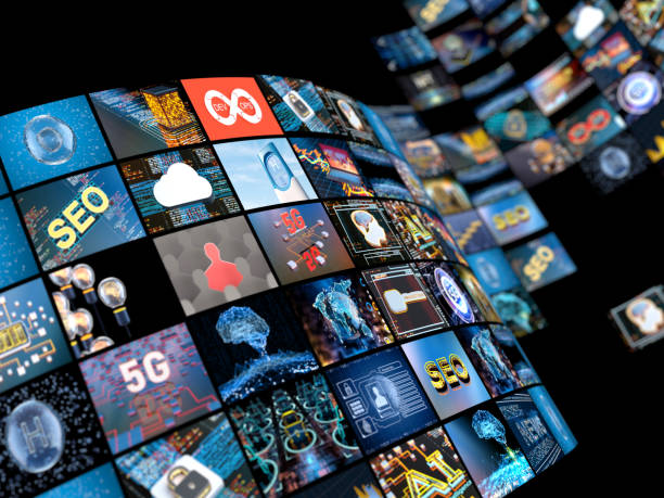 istock Abstract video wall with small screens 1315727858