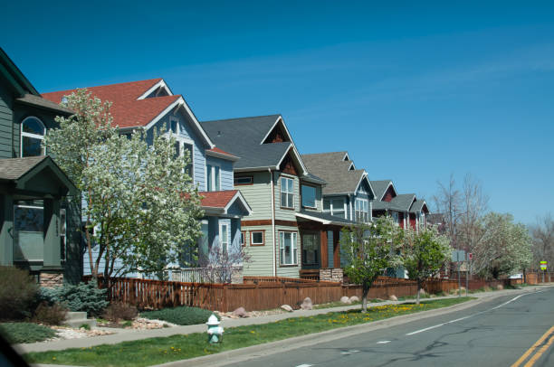 istock Regular street scene with condo or townhouse 1315729995