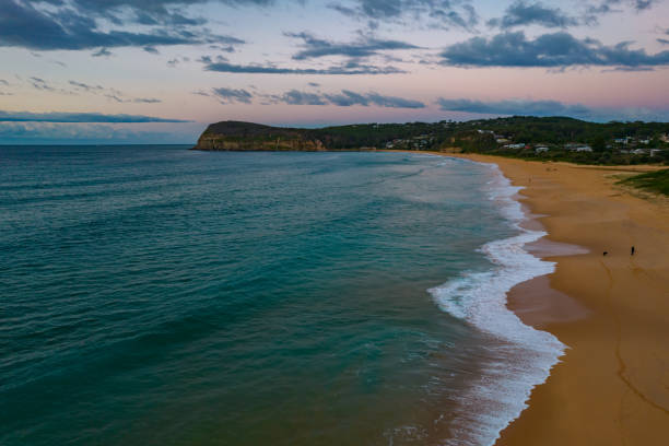 istock Aerial sunrise seascape with clouds 1315730301