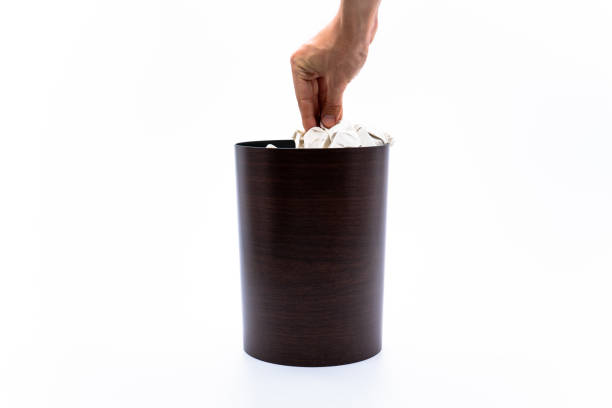 istock Trash can with paper scraps 1315738266