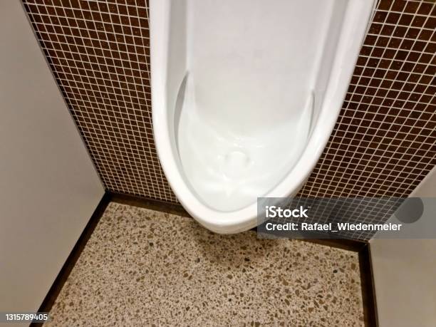 Urinal With Pattern Stock Photo - Download Image Now - Urinal, Backgrounds, Bathroom