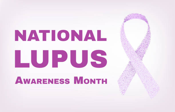 istock World Lupus day.  Banner template with purple ribbon. Vector illustration. 1315790822