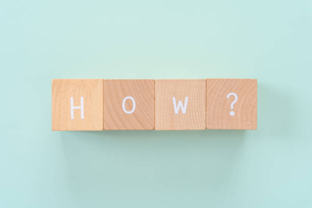 istock How?; Four wooden blocks with 