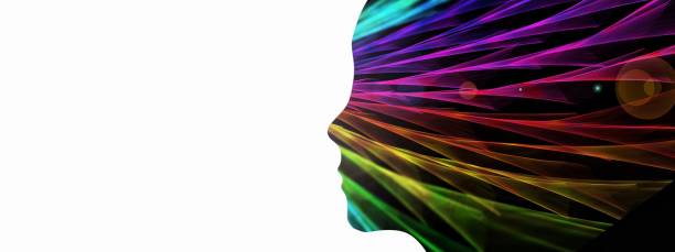 istock 3D rendered abstract female profile silhouette and white background 1315796074