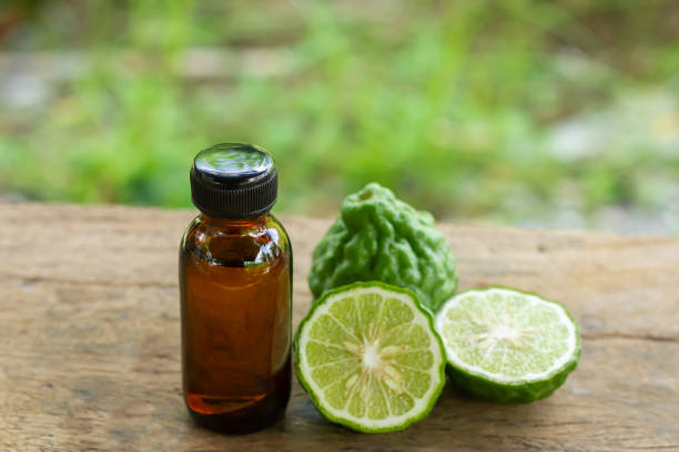 istock Bergamot oil in bottle 1315798417