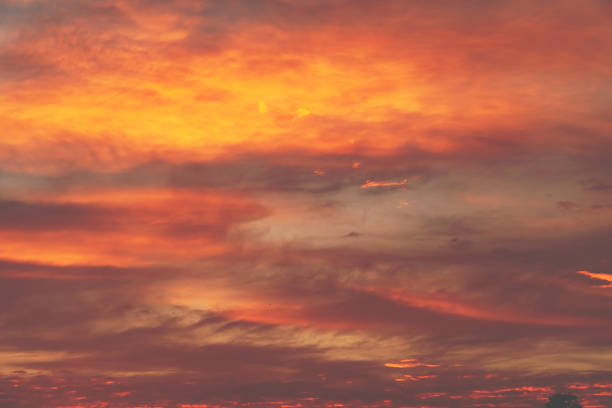 istock Copy space summer twilight sky and cloud with light flare from sun abstract background. 1315802980