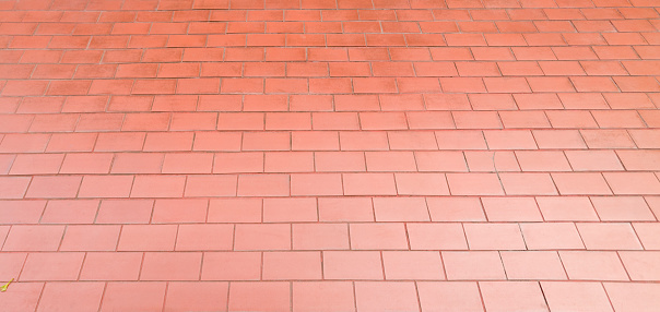 red brick wall pattern background, panoramic wall of red tile pattern