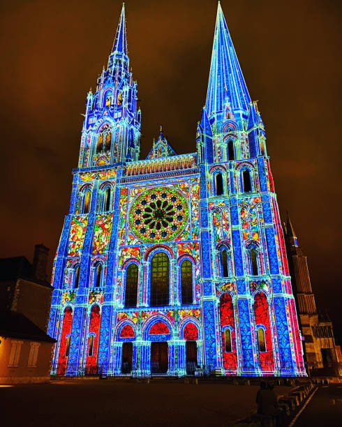 istock Charters Cathedral in the middle of the night 1315821736