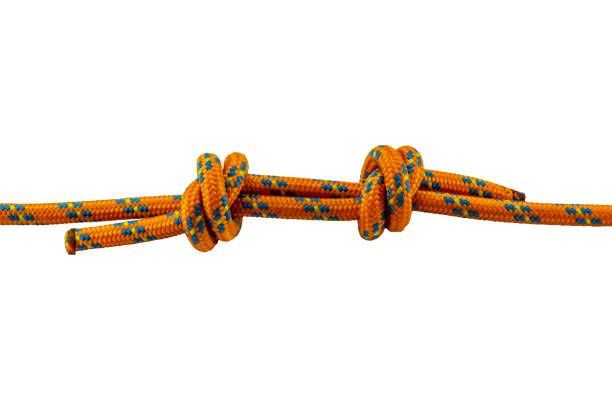 istock double fisherman's knot orange rope example, transparent background 1315823613