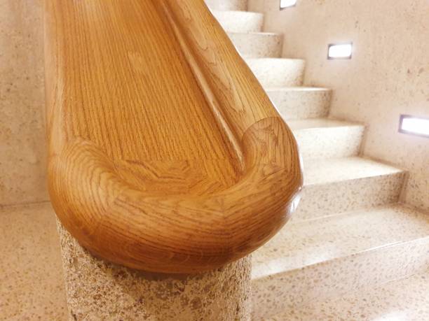 istock Wood stair banister 1315837662