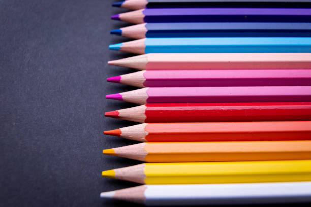 istock Colorful Pencil Set Isolated on Black background 1315838324