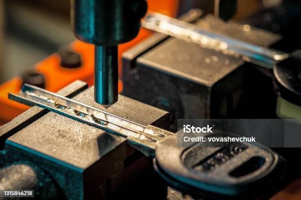 Professional Key Duplicate Machine Stock Photo - Download Image Now - Key, Repetition, Car