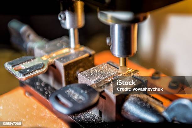 Locksmith Duplicate Machine Stock Photo - Download Image Now - Key, Repetition, Copying