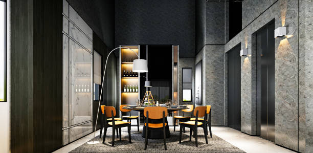 istock 3d render of luxury home interior and living room 1315848826