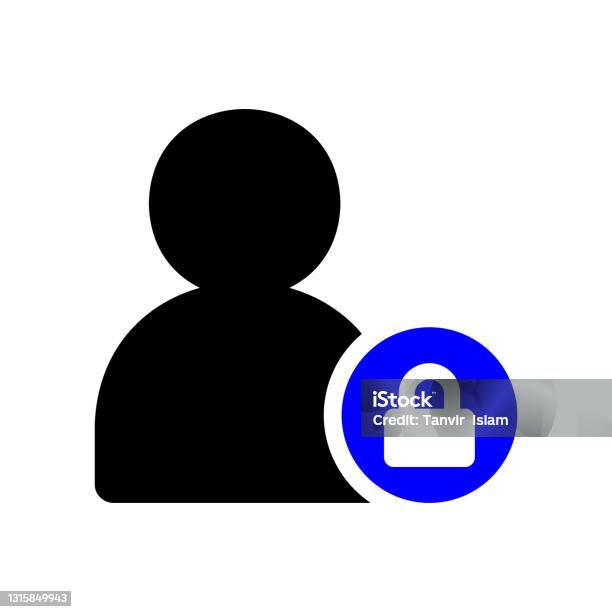 User With Lock User Lock Stock Illustration - Download Image Now - Security Guard ...