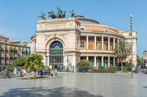 The Teatro Politeama Garibaldi from 1867 is a concert halllocated on the Piazza Ruggero Settimo in Palermo. It is the home of the Sicilian Symphonic Orchestra (Orchestra Sinfonica Siciliana)