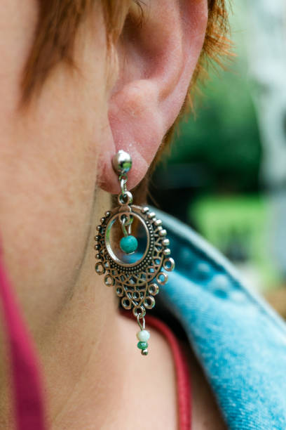 istock Woman's ear close up with earring 1315860653