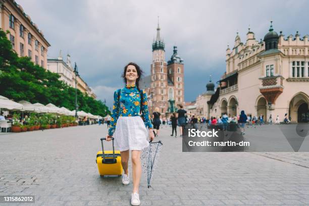 Tourist Exploring The Best Of Europe Stock Photo - Download Image Now - Poland, Expatriate, City