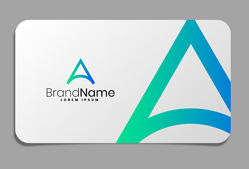 Letter A Logo on business card