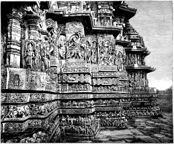 somanathpur tempel, mysore,indien - mysore stock-grafiken, -clipart, -cartoons und -symbole