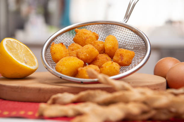istock Fried cream Ascolana called fried cream with Ascolana 1315870106