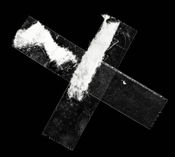 two transparent sticker overlapping each other and forming the letter x.