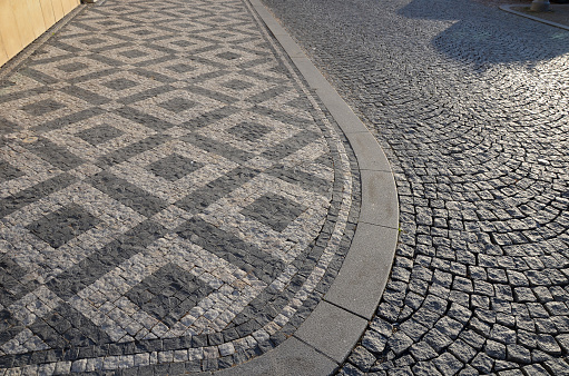 tiles limestone and basalt squares mosaic white and black color pattern