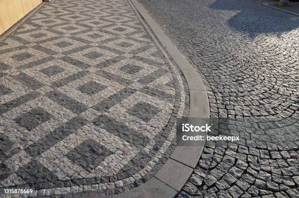 Tiles Limestone And Basalt Squares Mosaic White And Black Color Pattern Stock Photo - Download Image Now