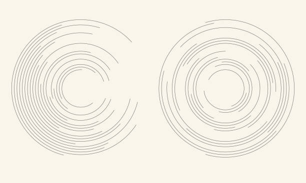абстрактный фон с кругами. полутонный дизайн. - concentric stock illustrations