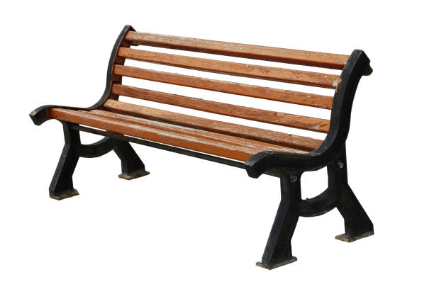 istock street bench in brown color isolated on a white background 1315895250