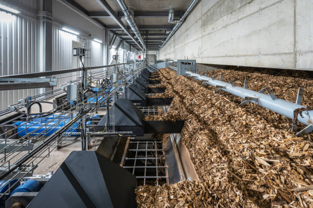 istock Biofuel boiler house wood chips transportation system 1315903776