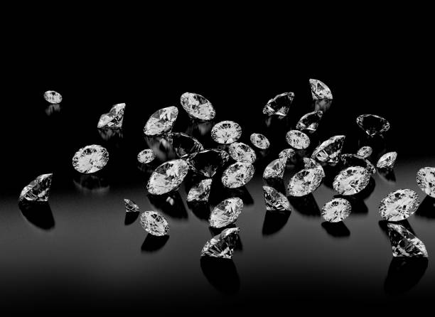 istock Group of Diamonds on black background 1315903791