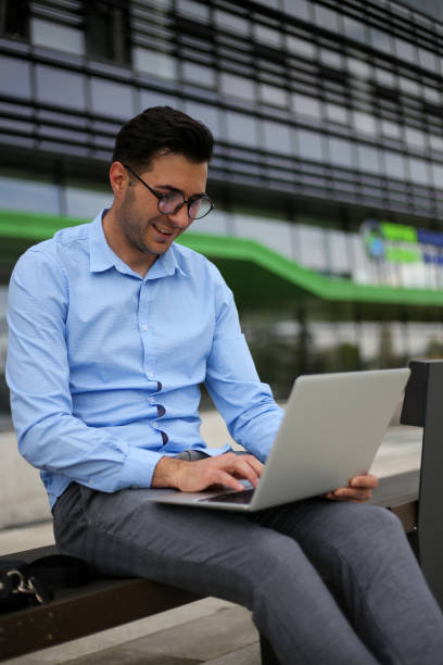 istock Businessman using laptop stock photo 1315908221