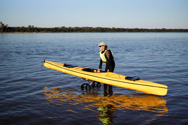 istock woman in her kayak 1315910707