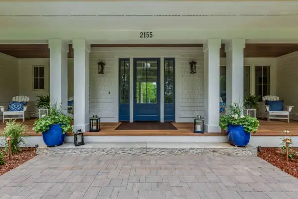 Photo of Elegant but modern front porch