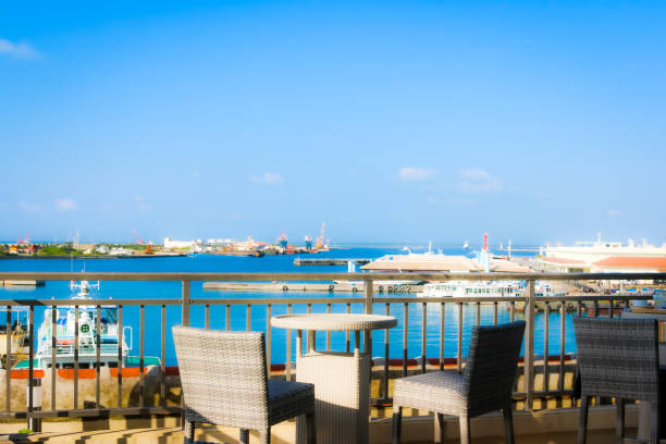 istock Cafe terrace overlooking the sea 1315913834