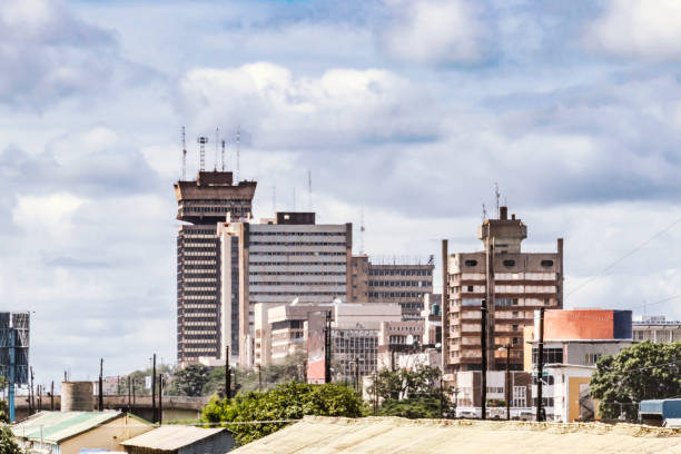 Skyline of Lusaka, Zambia stock photo