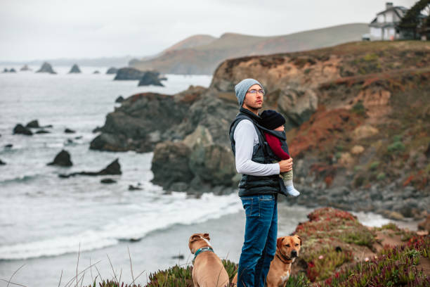 istock Man, son and dogs exploring Dillon Beach 1315921569
